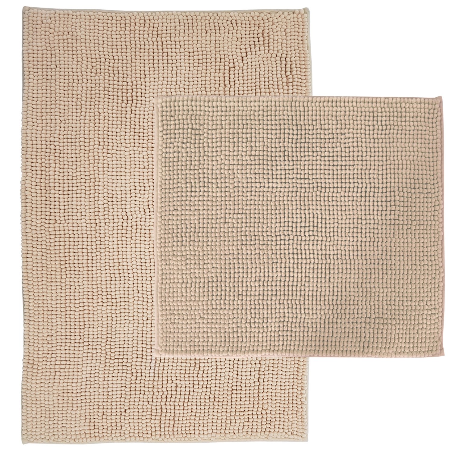 NYVI Badematten Set Chenille 2-teilig 45 x 50 cm und 50 x 80 cm Beige von NYVI