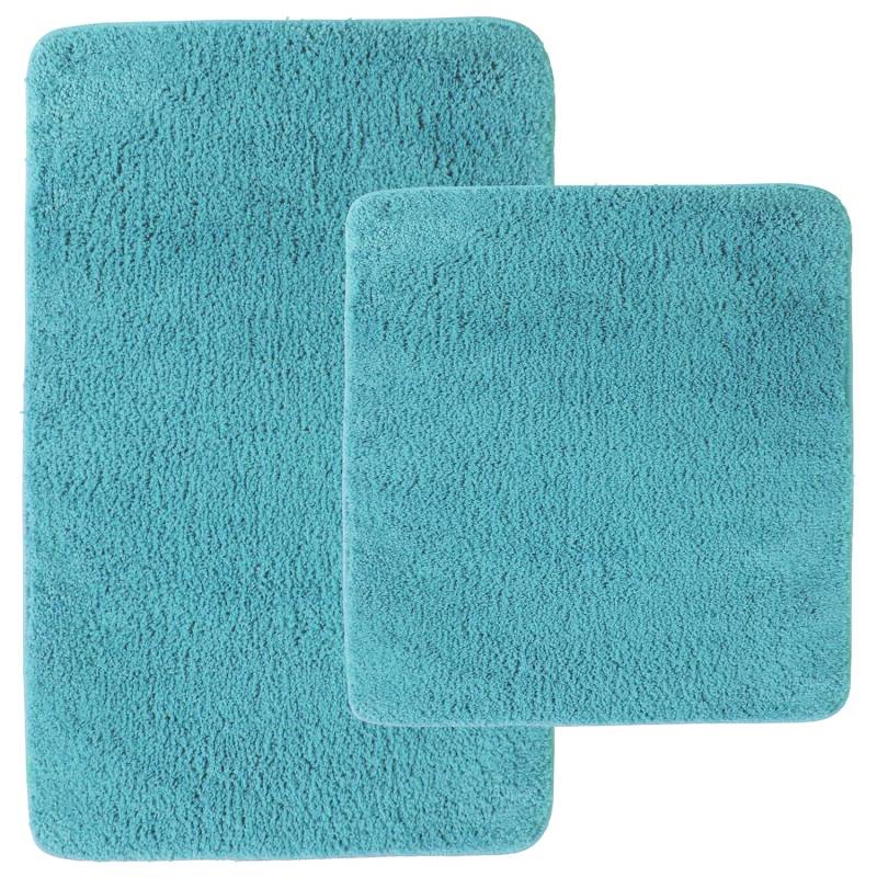 NYVI Badematten Set Lasalle 2-teilig 45 x 50 cm und 50 x 80 cm Aqua von NYVI