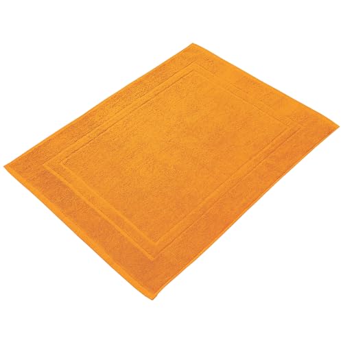 NYVI Badvorleger NYVIFresh 50x70 cm - Frottee Duschvorleger aus 100% Baumwolle Premium Qualität 700 g/m² - Saugfähig Schnelltrocknend Waschbar - Badematte Badteppich Orange von NYVI