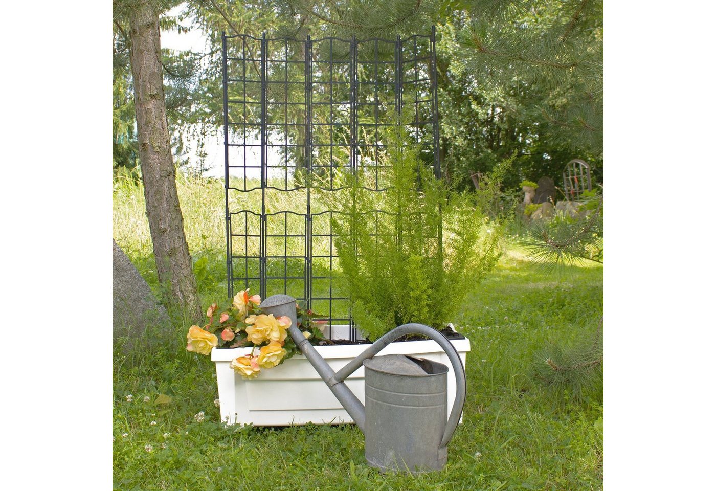 NYVI Blumenkasten Pflanzkasten Rankgitter NYVIGreen 79x35x135 42L mit Bewässerungssystem (1 St), Pflanzkübel Spalier aus wetterfestem & recyceltem Kunststoff von NYVI