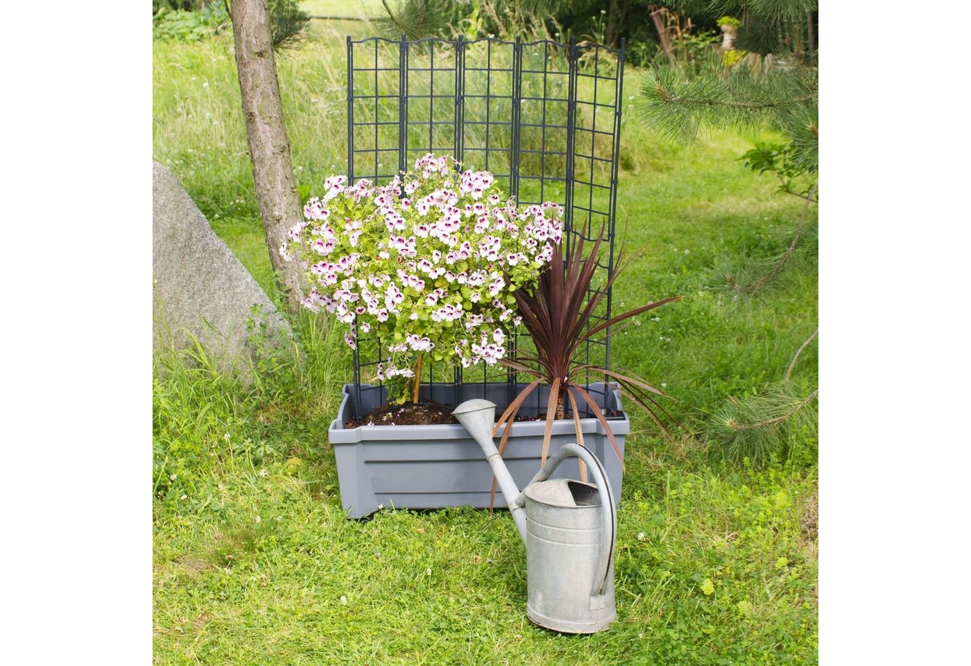 NYVI Blumenkasten Pflanzkasten Rankgitter NYVIGreen 79x35x135 42L mit Bewässerungssystem (1 St), Pflanzkübel Spalier aus wetterfestem & recyceltem Kunststoff von NYVI