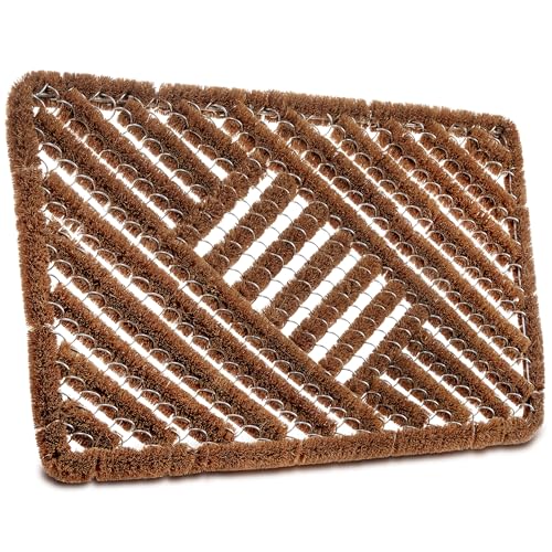 NYVI Fußmatte Grid - rutschfest, Wetterfest, Hygienisch, für Innen und Außen - Schmutzfangmatte Fußabtreter - 40x60 cm Rechteckig - Natur NYVI Fußmatte Grid - rutschfest, Wetterfest, Hygienisch, für Innen und Außen - Schmutzfangmatte Fußabtreter - 40x60 cm Rechteckig - Natur von NYVI