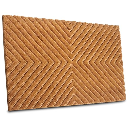 NYVI Fußmatte Kokos - rutschfest, Wetterfest, für Innen und Außen - Schmutzfangmatte Kokosmatte - 45x75 cm Rechteckig - Kokos NYVI Fußmatte Kokos - rutschfest, Wetterfest, für Innen und Außen - Schmutzfangmatte Kokosmatte - 45x75 cm Rechteckig - Kokos von NYVI