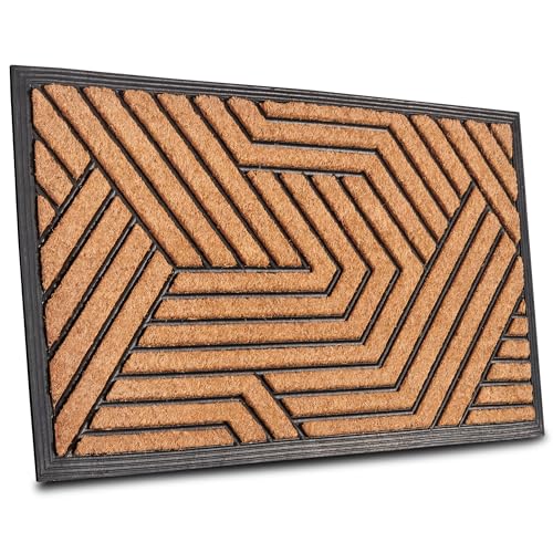 NYVI Fußmatte Kokos - rutschfest, Wetterfest, für Innen und Außen - Schmutzfangmatte Kokosmatte - 45x75 cm Rechteckig - Labyrinth NYVI Fußmatte Kokos - rutschfest, Wetterfest, für Innen und Außen - Schmutzfangmatte Kokosmatte - 45x75 cm Rechteckig - Labyrinth von NYVI