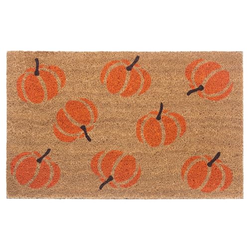 NYVI Fußmatte Kokos - rutschfest, Wetterfest, für Innen und Außen - Schmutzfangmatte Kokosmatte - 45x75 cm Rechteckig - Pumpkins Orange NYVI Fußmatte Kokos - rutschfest, Wetterfest, für Innen und Außen - Schmutzfangmatte Kokosmatte - 45x75 cm Rechteckig - Pumpkins Orange von NYVI