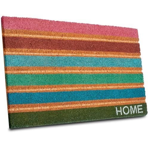 NYVI Fußmatte Multicolor - Wetterfest, rutschfest, für Innen und Außen - Fußabtreter Schmutzfangmatte - 45x75 cm Rechteckig - Mehrfarbig NYVI Fußmatte Multicolor - Wetterfest, rutschfest, für Innen und Außen - Fußabtreter Schmutzfangmatte - 45x75 cm Rechteckig - Mehrfarbig von NYVI