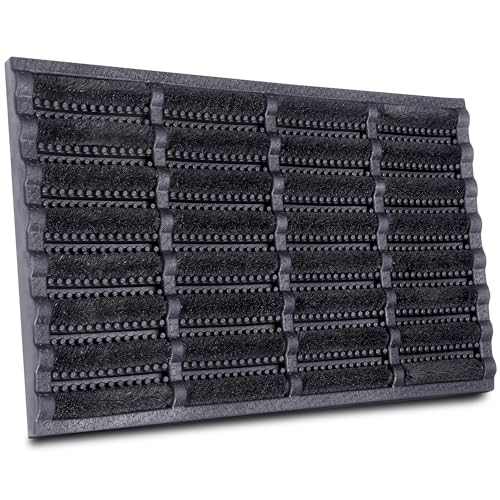 NYVI Fußmatte Robust - rutschfest, Wetterfest, für Innen und Außen - Fußabtreter Schmutzfangmatte - 45x75 cm Rechteckig - Schwarz NYVI Fußmatte Robust - rutschfest, Wetterfest, für Innen und Außen - Fußabtreter Schmutzfangmatte - 45x75 cm Rechteckig - Schwarz von NYVI