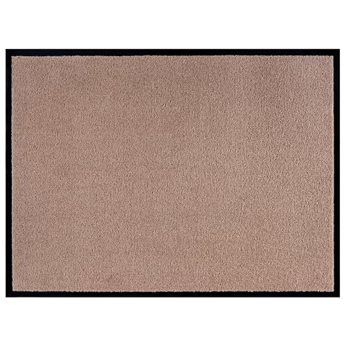 NYVI Fußmatte Unicolored - Pflegeleicht, Strapazierfähig, Anti-Rutsch - Fußabtreter Schmutzfangmatte - 40x60 cm Rechteckig - Beige NYVI Fußmatte Unicolored - Pflegeleicht, Strapazierfähig, Anti-Rutsch - Fußabtreter Schmutzfangmatte - 40x60 cm Rechteckig - Beige von NYVI