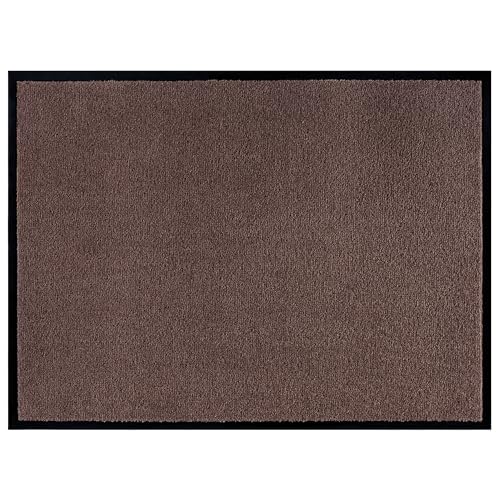 NYVI Fußmatte Unicolored - Pflegeleicht, Strapazierfähig, Anti-Rutsch - Fußabtreter Schmutzfangmatte - 90x150 cm Rechteckig - Braun NYVI Fußmatte Unicolored - Pflegeleicht, Strapazierfähig, Anti-Rutsch - Fußabtreter Schmutzfangmatte - 90x150 cm Rechteckig - Braun von NYVI