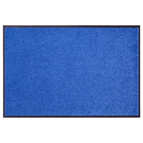 NYVI Fußmatte Wash & Clean - Wetterfest, Saugstark, rutschfest - Schmutzfangmatte Türmatte - 40x60 cm Rechteckig - Blau von NYVI