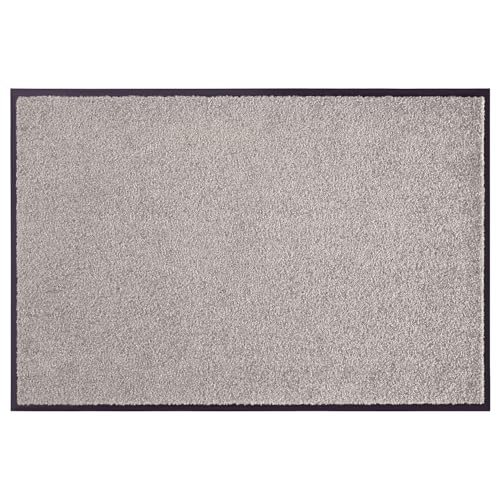 NYVI Fußmatte Wash & Clean - Wetterfest, Saugstark, rutschfest - Schmutzfangmatte Türmatte - 40x60 cm Rechteckig - Taupe von NYVI