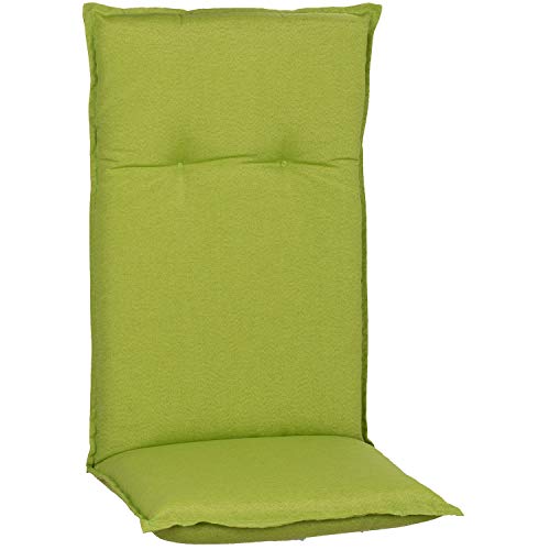 NYVI Hochlehner Auflage Piemont - 118x46x8 cm Apfelgrün - Extra Starker 8cm Sitzpolster - Gartenmöbel Auflage mit Halteband & Bindebändern von NYVI