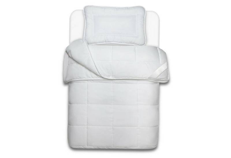 NYVI Kinderbettdecke + Kopfkissen 4-Jahreszeiten Kinder Bettdeckenset Junior AllYear 2-teiliges Set, Kinderbettdecke 100x135 und Kissen Set für Kinder & Baby Betten von NYVI