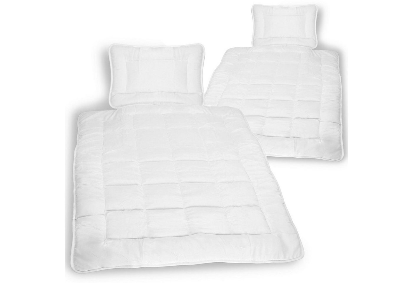 NYVI Kinderbettdecke + Kopfkissen Kinder Bettdeckenset Junior Comfort 4-teilig 2x Bettdecke 2xKopfkissen, Kinderbettdecke 100x135 und Kissen Set für Kinder & Baby Betten von NYVI