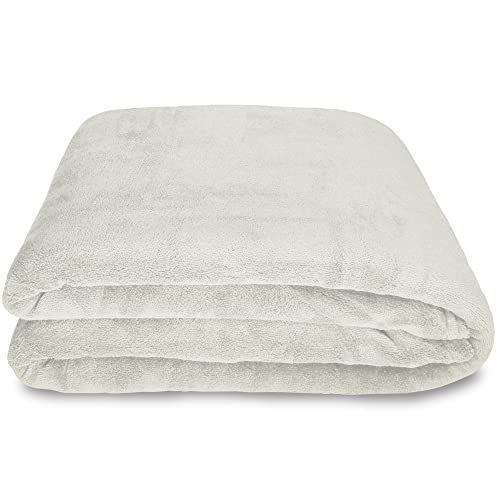 NYVI Kuscheldecke CozyFleece 150x200 cm Creme - Wolldecke Flauschig, Warm, Weich, Fusselfrei - Fleecedecke für Couch, Bett, Sofa - Wohndecke, Sofadecke, Couchdecke, Blanket von NYVI