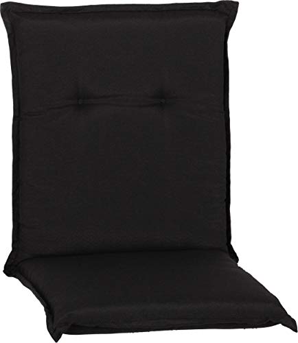 NYVI Niedriglehner Auflagen Piemont 2er Set - 98x46x8 cm Anthrazit - Extra Starker 8cm Sitzpolster - Gartenmöbel Auflagen mit Halteband & Bindebändern von NYVI