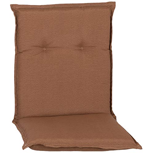 NYVI Niedriglehner Auflagen Piemont 4er Set - 98x46x8 cm Dunkelbraun/Kakao - Extra Starker 8cm Sitzpolster - Gartenmöbel Auflagen mit Halteband & Bindebändern von NYVI