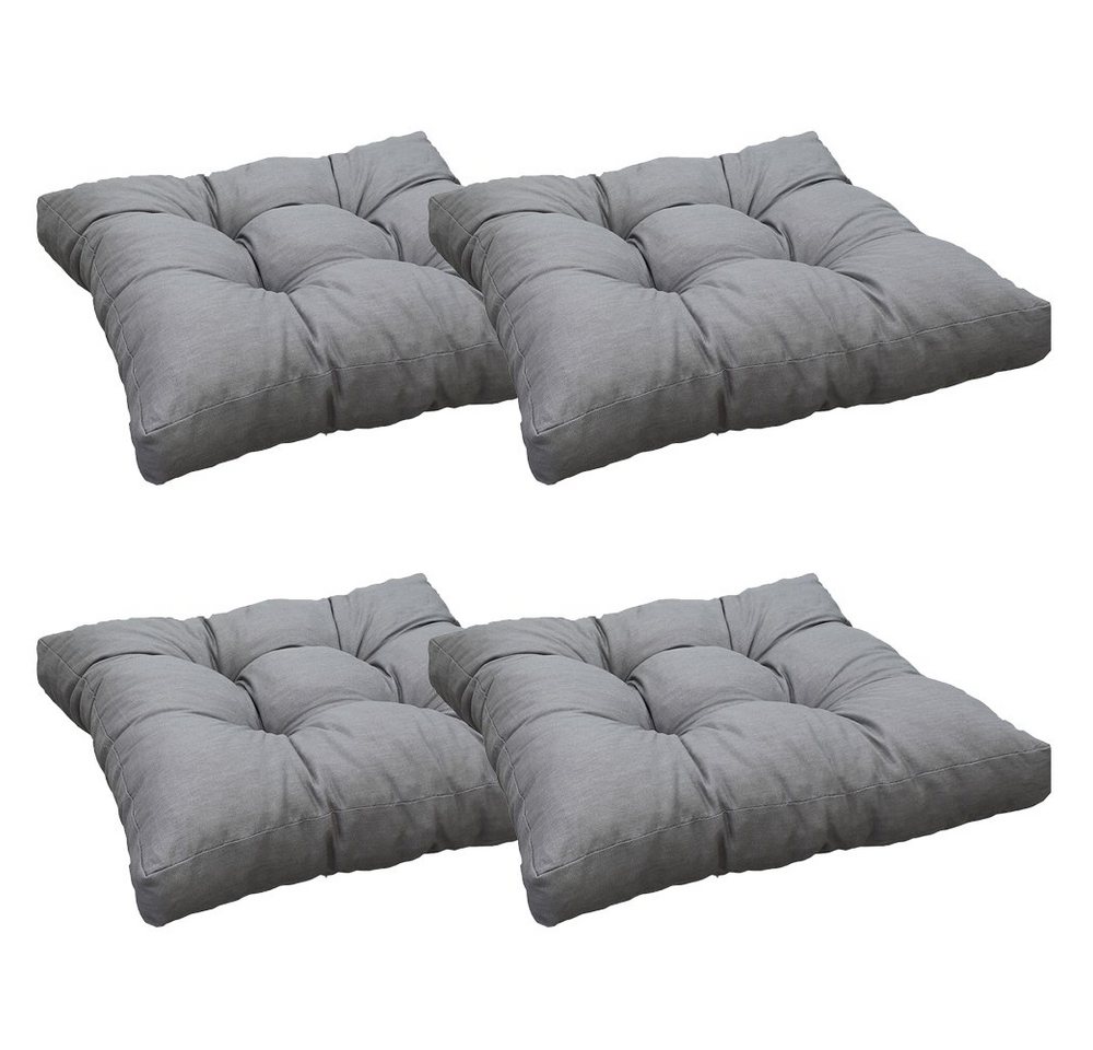 NYVI Sitzkissen Loungekissen SmartLounge - 4x Sitzkissen 60x60 cm, Auflagen für Rattan Gartenmöbel, Indoor & Outdoor, Wasserabweisend von NYVI