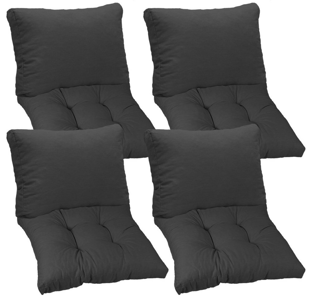 NYVI Sitzkissen Loungekissen SmartLounge - 4x Sitzkissen 80x80 + 4x Rückenkissen 80x40, Auflagen für Rattan Gartenmöbel, Indoor & Outdoor, Wasserabweisend NYVI Sitzkissen Loungekissen SmartLounge - 4x Sitzkissen 80x80 + 4x Rückenkissen 80x40, Auflagen für Rattan Gartenmöbel, Indoor & Outdoor, Wasserabweisend von NYVI