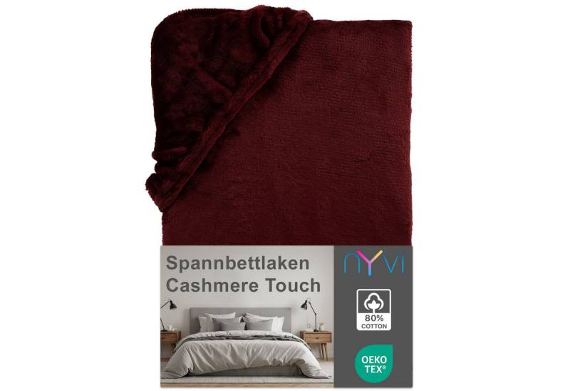 NYVI Spannbettlaken Spannbettlaken DreamScience Cashmere Touch für Matratzen bis 22cm Höhe, Microfaser-Fleece, Gummizug: rundum, (1 Stück), Samtweiches & Wärmendes Bettlaken Spannbetttuch von NYVI
