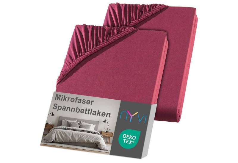 NYVI Spannbettlaken Spannbettlaken DreamScience Mikrofaser für Boxspringbetten bis 32 cm, Microfaser, Gummizug: rundum, (2 Stück), Weich & Anschmiegsam, Rundumgummizug, Bügelfrei von NYVI