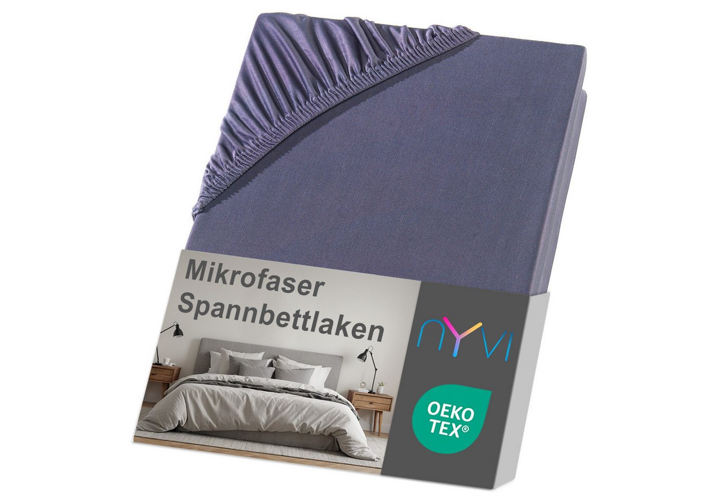 NYVI Spannbettlaken Spannbettlaken DreamScience Mikrofaser für Matratzen bis 22 cm Höhe, Microfaser, Gummizug: rundum, (1 Stück), Weich & Anschmiegsam, Rundumgummizug, Bügelfrei von NYVI
