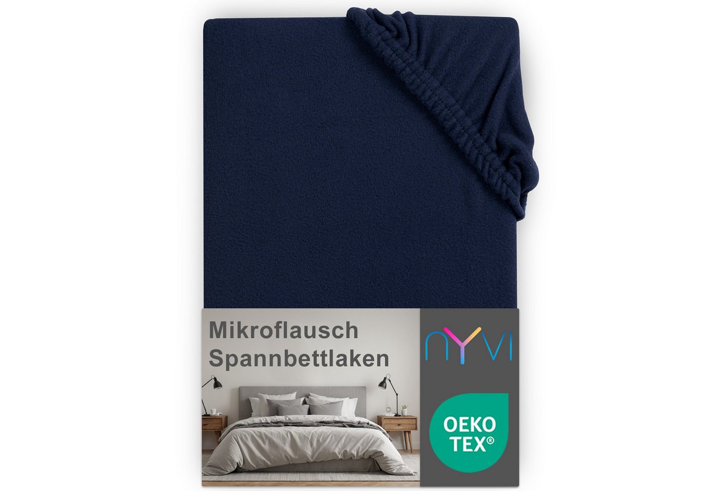 NYVI Spannbettlaken Spannbettlaken DreamScience Mikroflausch für Boxspringbetten bis 32 cm, Microfaser-Fleece, Gummizug: rundum, (1 Stück), Kuschelweiches & Wärmendes Bettlaken Spannbetttuch von NYVI