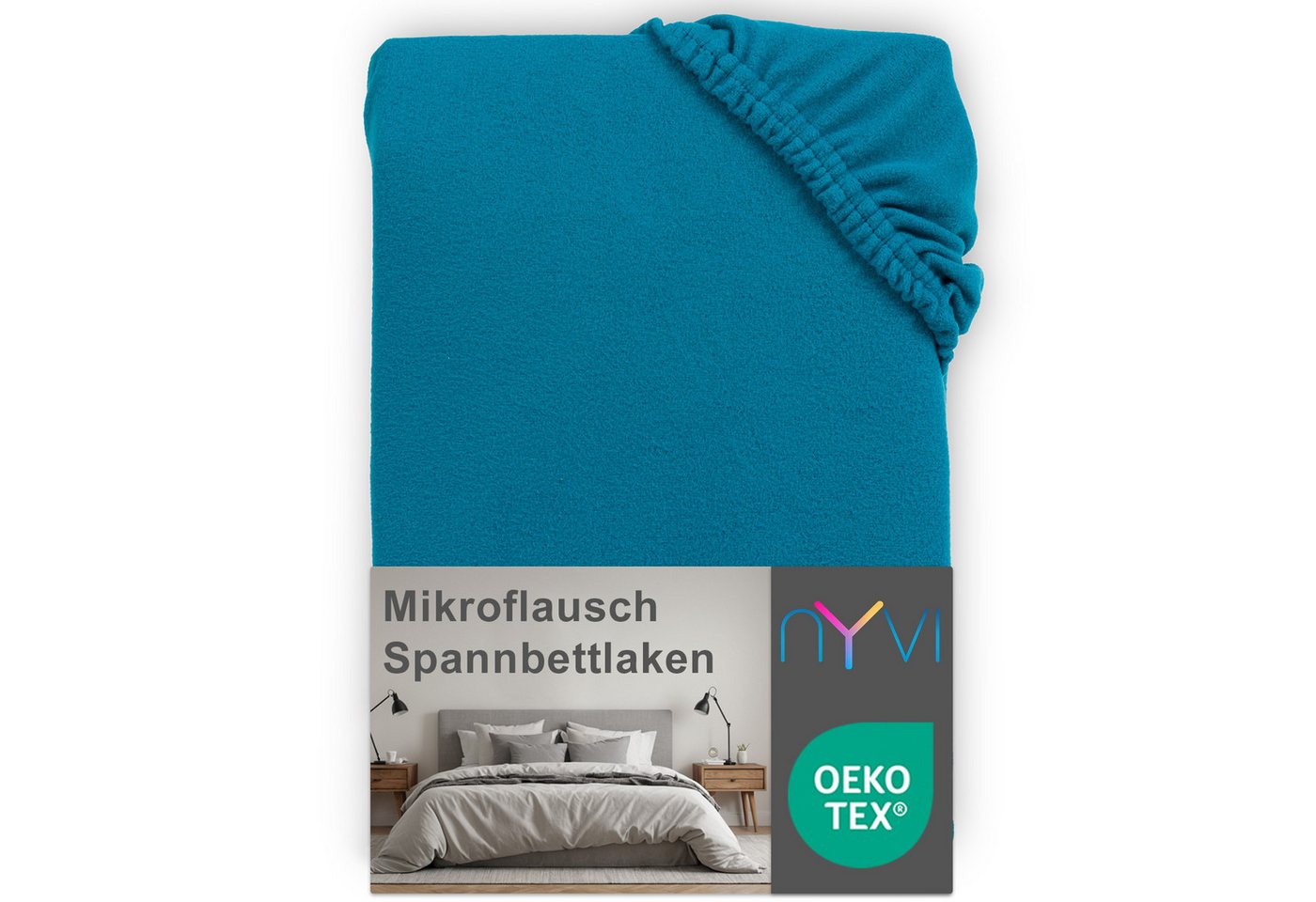 NYVI Spannbettlaken Spannbettlaken DreamScience Mikroflausch für Boxspringbetten bis 32 cm, Microfaser-Fleece, Gummizug: rundum, (1 Stück), Kuschelweiches & Wärmendes Bettlaken Spannbetttuch von NYVI