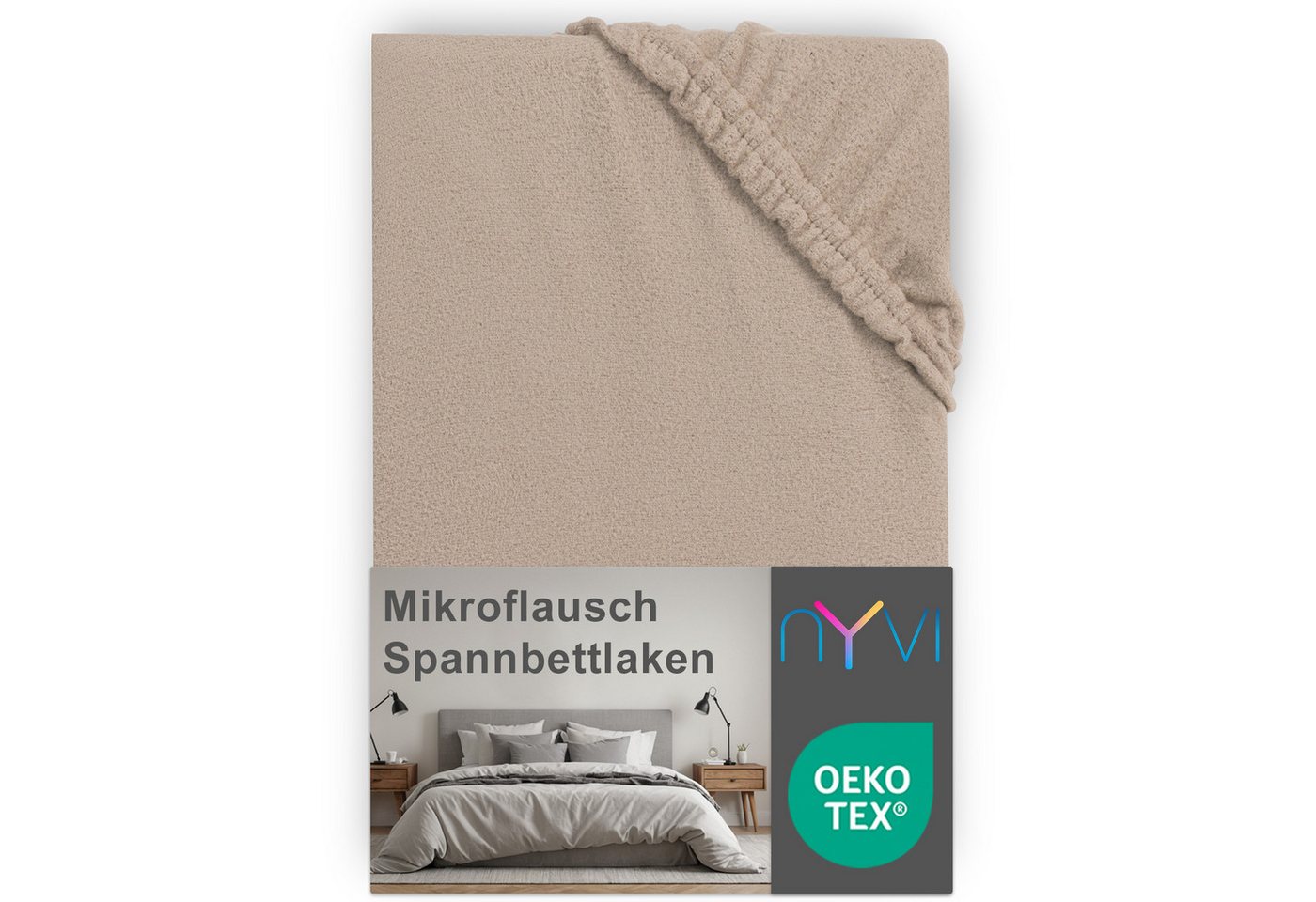 NYVI Spannbettlaken Spannbettlaken DreamScience Mikroflausch für Boxspringbetten bis 32 cm, Microfaser-Fleece, Gummizug: rundum, (1 Stück), Kuschelweiches & Wärmendes Bettlaken Spannbetttuch von NYVI