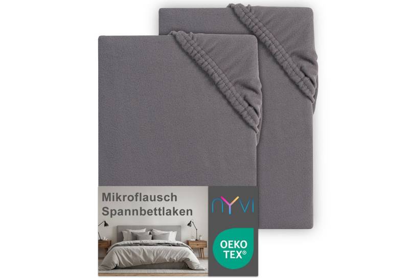 NYVI Spannbettlaken Spannbettlaken DreamScience Mikroflausch für Boxspringbetten bis 32 cm, Microfaser-Fleece, Gummizug: rundum, (2 Stück), Kuschelweiches & Wärmendes Bettlaken Spannbetttuch von NYVI