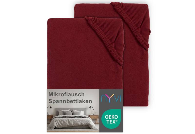 NYVI Spannbettlaken Spannbettlaken DreamScience Mikroflausch für Boxspringbetten bis 32 cm, Microfaser-Fleece, Gummizug: rundum, (2 Stück), Kuschelweiches & Wärmendes Bettlaken Spannbetttuch von NYVI