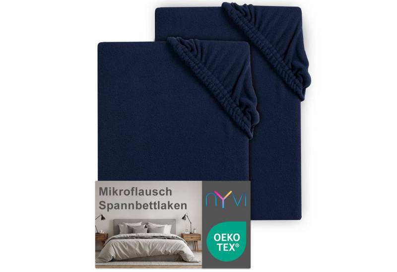 NYVI Spannbettlaken Spannbettlaken DreamScience Mikroflausch für Boxspringbetten bis 32 cm, Microfaser-Fleece, Gummizug: rundum, (2 Stück), Kuschelweiches & Wärmendes Bettlaken Spannbetttuch von NYVI