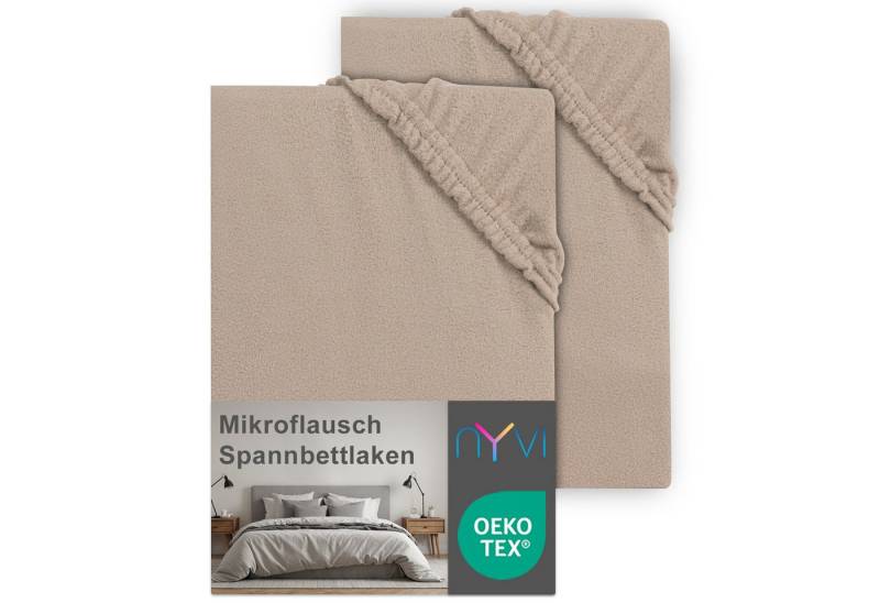 NYVI Spannbettlaken Spannbettlaken DreamScience Mikroflausch für Boxspringbetten bis 32 cm, Microfaser-Fleece, Gummizug: rundum, (2 Stück), Kuschelweiches & Wärmendes Bettlaken Spannbetttuch von NYVI