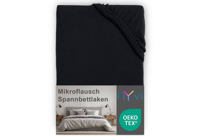 NYVI Spannbettlaken Spannbettlaken DreamScience Mikroflausch für Matratzen bis 22 cm Höhe, Microfaser-Fleece, Gummizug: rundum, (1 Stück), Kuschelweiches & Wärmendes Bettlaken Spannbetttuch von NYVI