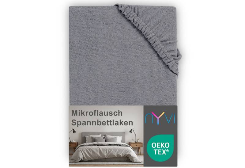 NYVI Spannbettlaken Spannbettlaken DreamScience Mikroflausch für Matratzen bis 22 cm Höhe, Microfaser-Fleece, Gummizug: rundum, (1 Stück), Kuschelweiches & Wärmendes Bettlaken Spannbetttuch von NYVI