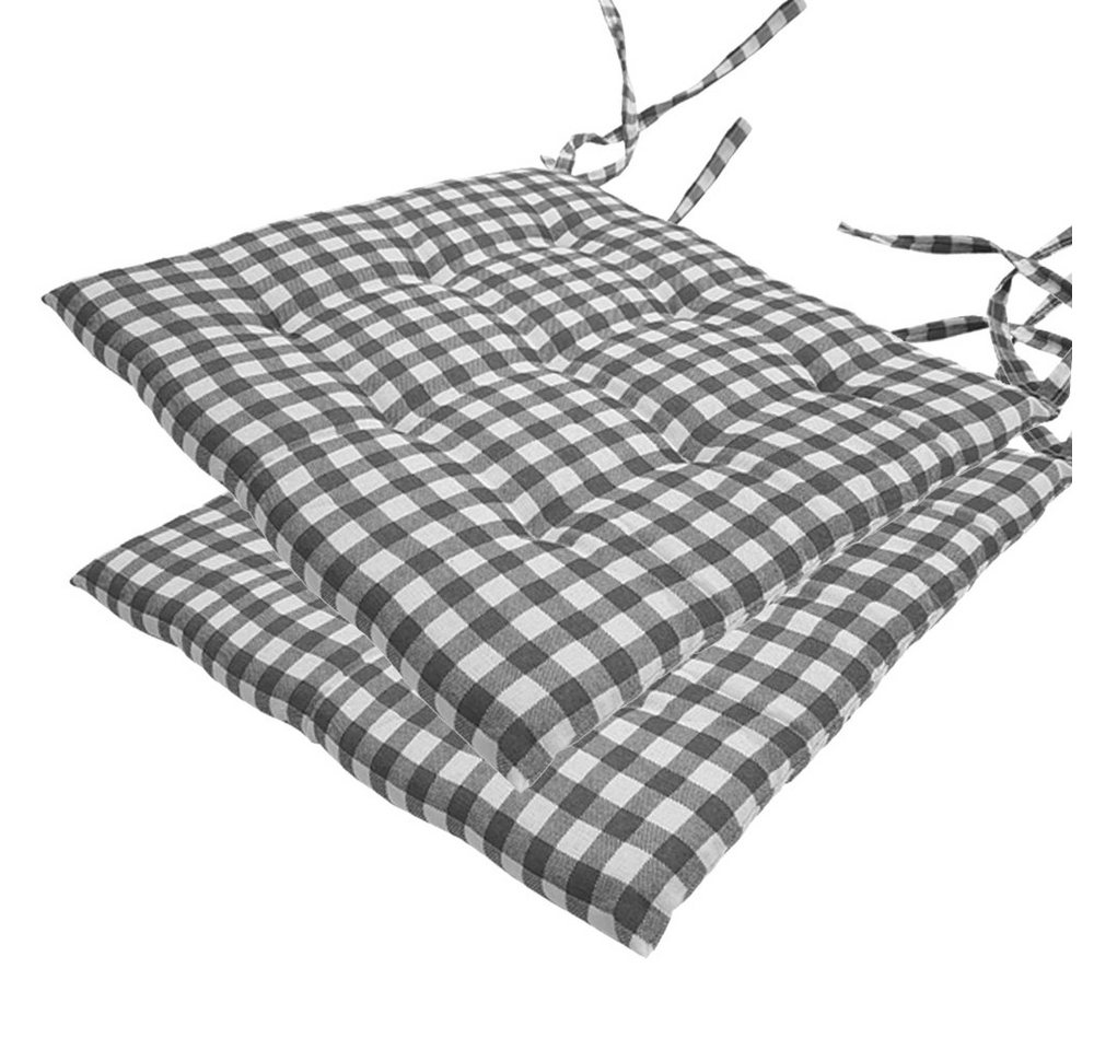 NYVI Stuhlkissen Sitzkissen Nizza 2er Set, Elegante Steppung, robuster Stoff NYVI Stuhlkissen Sitzkissen Nizza 2er Set, Elegante Steppung, robuster Stoff von NYVI