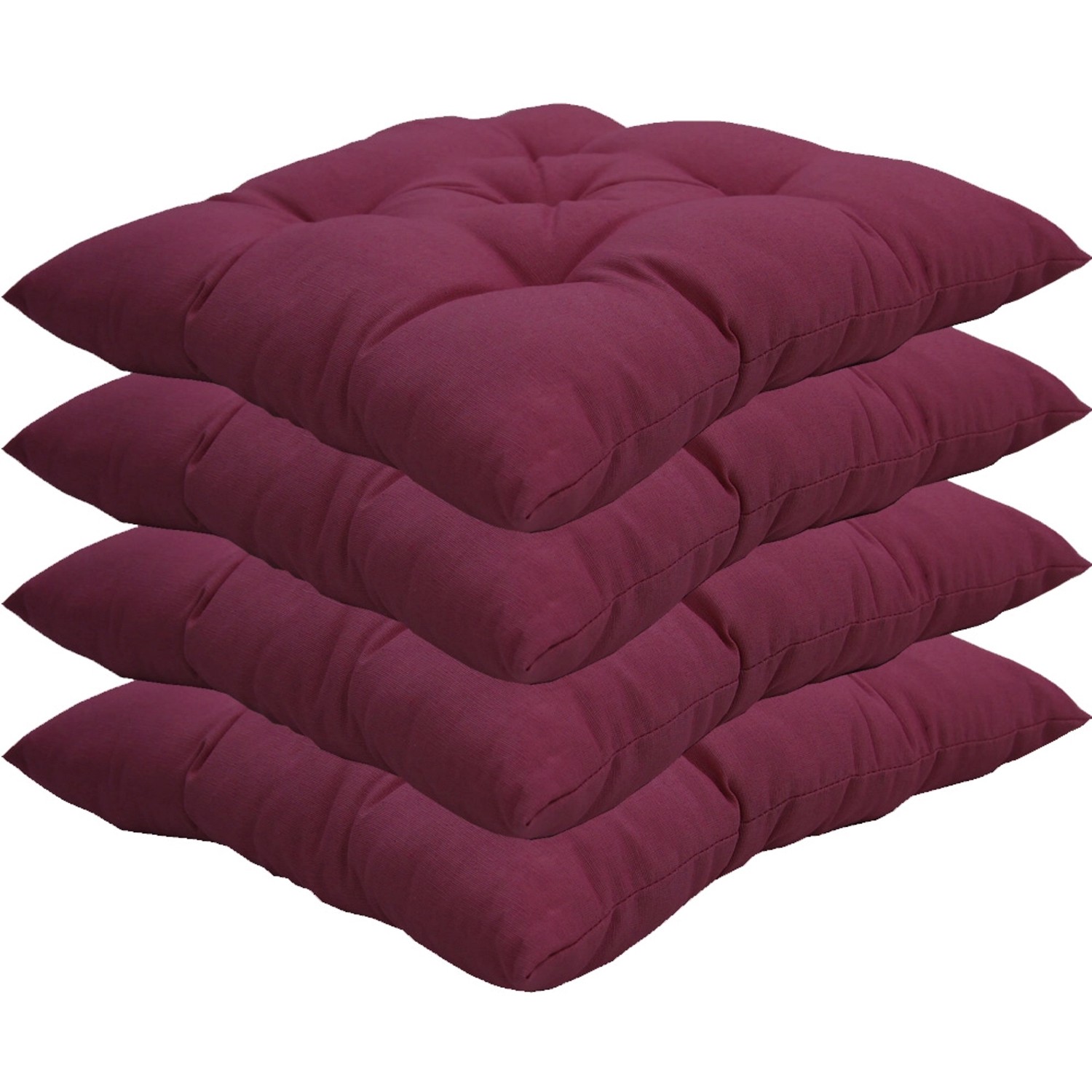 NYVI Stuhlkissen für Gartenstühle 38x38 cm 4er Set Beere von NYVI