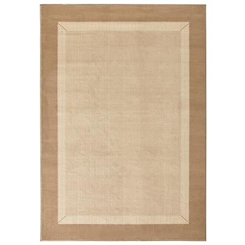 NYVI Teppich Basic - Strapazierfähig, Pflegeleicht, Vielseitig - Wohnteppich Läufer - 80x200 cm Rechteckig - Beige Creme NYVI Teppich Basic - Strapazierfähig, Pflegeleicht, Vielseitig - Wohnteppich Läufer - 80x200 cm Rechteckig - Beige Creme von NYVI
