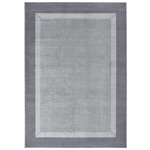 NYVI Teppich Basic - Strapazierfähig, Pflegeleicht, Vielseitig - Wohnteppich Läufer - 80x500 cm Rechteckig - Hellgrau NYVI Teppich Basic - Strapazierfähig, Pflegeleicht, Vielseitig - Wohnteppich Läufer - 80x500 cm Rechteckig - Hellgrau von NYVI