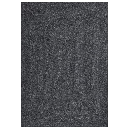 NYVI Teppich Braided - Wetterfest, Pflegeleicht, für Innen und Außen - Outdoorteppich Wohnteppich - 80x150 cm Rechteckig - Dunkelgrau von NYVI