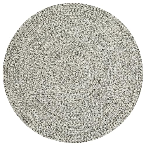 NYVI Teppich Braided - Wetterfest, Pflegeleicht, für Innen und Außen - Outdoorteppich Wohnteppich - Ø 200 cm Rund - Mélange NYVI Teppich Braided - Wetterfest, Pflegeleicht, für Innen und Außen - Outdoorteppich Wohnteppich - Ø 200 cm Rund - Mélange von NYVI