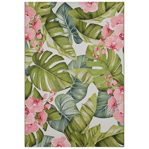 NYVI Teppich Flair - Wetterfest, UV-beständig, für Innen und Außen - Wohnteppich Outdoorteppich - 160x235 cm Rechteckig - Tropical NYVI Teppich Flair - Wetterfest, UV-beständig, für Innen und Außen - Wohnteppich Outdoorteppich - 160x235 cm Rechteckig - Tropical von NYVI
