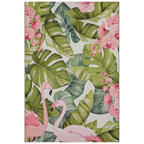 NYVI Teppich Flair - Wetterfest, UV-beständig, für Innen und Außen - Wohnteppich Outdoorteppich - 200x285 cm Rechteckig - Flamingo NYVI Teppich Flair - Wetterfest, UV-beständig, für Innen und Außen - Wohnteppich Outdoorteppich - 200x285 cm Rechteckig - Flamingo von NYVI