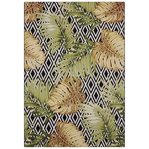 NYVI Teppich Flair - Wetterfest, UV-beständig, für Innen und Außen - Wohnteppich Outdoorteppich - 80x165 cm Rechteckig - Diamonds & Leaves NYVI Teppich Flair - Wetterfest, UV-beständig, für Innen und Außen - Wohnteppich Outdoorteppich - 80x165 cm Rechteckig - Diamonds & Leaves von NYVI