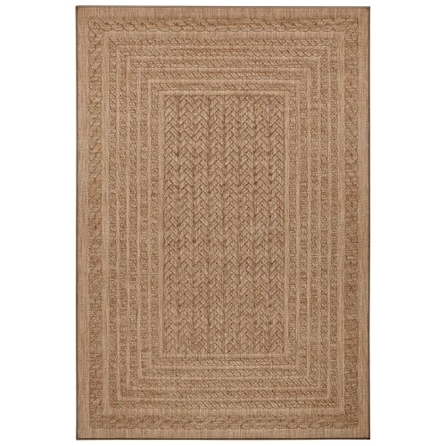 NYVI Teppich Forest - Wetterfest, Pflegeleicht, für Innen und Außen - Wohnzimmerteppich Outdoorteppich - 200x290 cm Rechteckig - Beige Braun Limonero NYVI Teppich Forest - Wetterfest, Pflegeleicht, für Innen und Außen - Wohnzimmerteppich Outdoorteppich - 200x290 cm Rechteckig - Beige Braun Limonero von NYVI