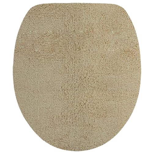 NYVI WC Deckelbezug NYVISpa Lasalle 38x48 cm Beige Toilettendeckel Bezug - - rutschfest, Saugfähig, Schnell Trocknend, Fußbodenheizung geeignet, Oeko-TEX, Waschbar, Weich von NYVI