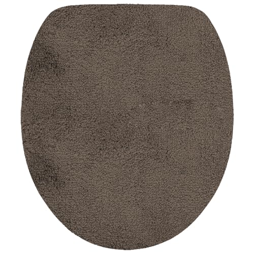 NYVI WC Deckelbezug NYVISpa Lasalle 38x48 cm Taupe Toilettendeckel Bezug - - rutschfest, Saugfähig, Schnell Trocknend, Fußbodenheizung geeignet, Oeko-TEX, Waschbar, Weich von NYVI