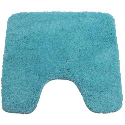 NYVI WC Vorleger NYVISpa Lasalle 45x50 cm Aqua Mit Ausschnitt - Badvorleger - rutschfest, Saugfähig, Schnell Trocknend, Fußbodenheizung geeignet, Oeko-TEX, Waschbar, Weich von NYVI