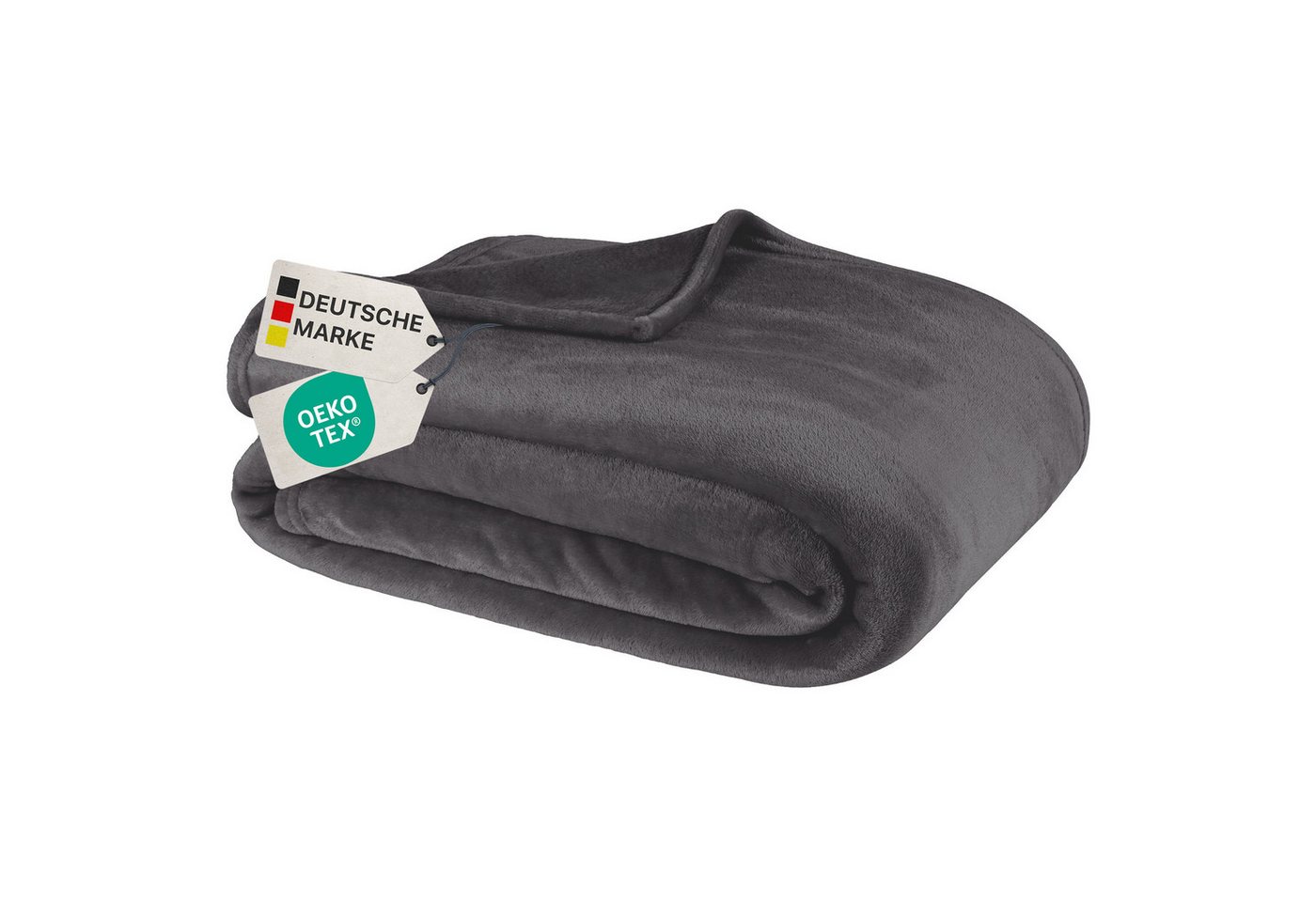 Wohndecke Kuscheldecke Cashmere Touch 150x200 cm Anthrazit Sofadecke, NYVI, Kuschelweiche Wohndecke fürs Sofa, Warm & Weich von NYVI