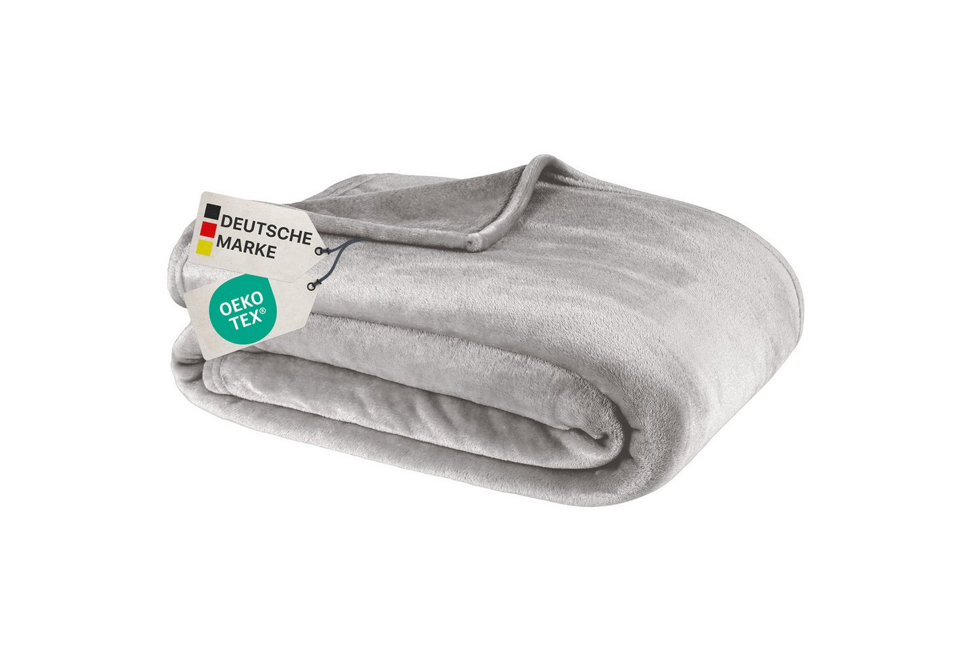 Wohndecke Kuscheldecke Cashmere Touch 150x200 cm Kiesel Grau Sofadecke, NYVI, Kuschelweiche Wohndecke fürs Sofa, Warm & Weich von NYVI